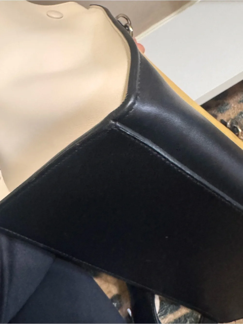 Celine Tricolor Trapeze Bag - Beige, Black & White